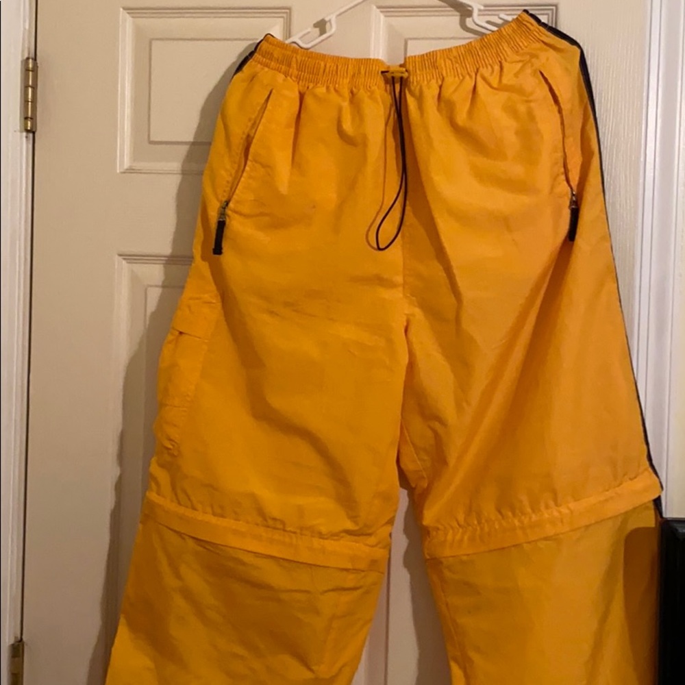 Yellow and Black Cargo Pants